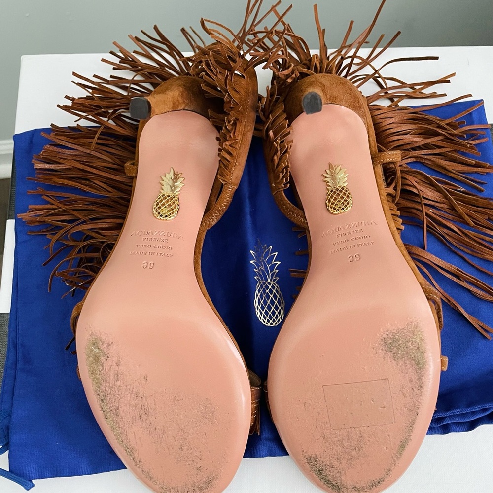 Aquazzura Wild Fringe Sandal 105mm, IT 39 - Picture 11 of 12